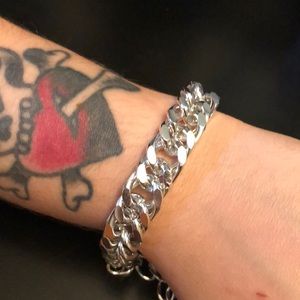 Silver chain bracelet